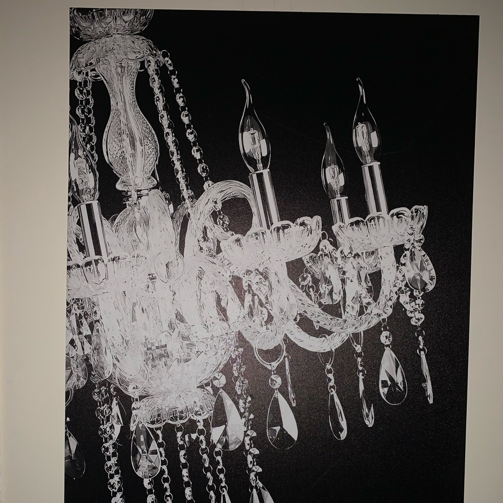 Chandelier canvas art